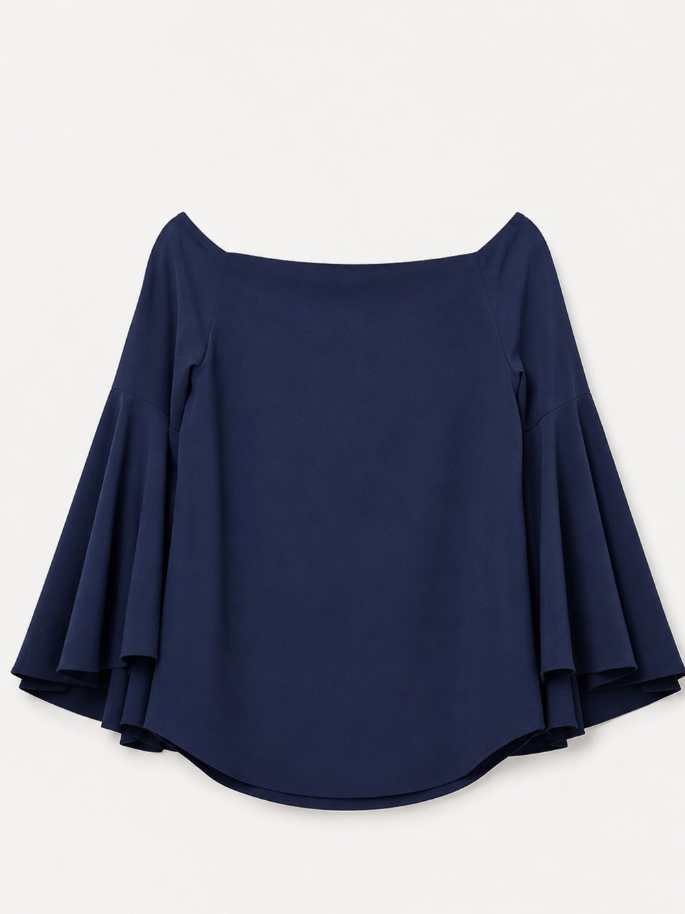Design Lab Navy Bell Sleeve Top – Size M